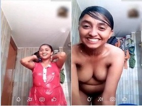 Indian bhabi with big boobs gets naughty in a solo video
