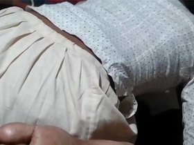 Desi couple's steamy encounter in shoulder chudai position