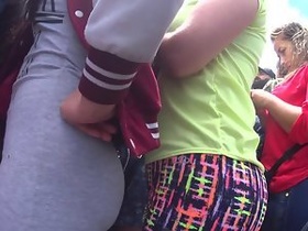 Lycra beauties tease in voyeuristic video
