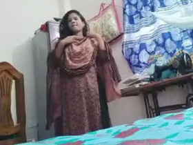 Indian girl with a curvy figure flaunts her assets in part 1