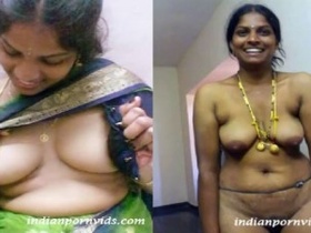 Tamil housewife flaunts her big boobs in sizzling video
