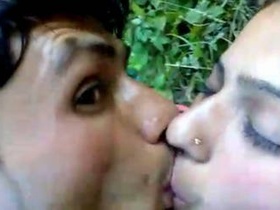 Desi couple enjoys outdoor sex in a public park
