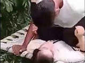 Desi couple enjoys outdoor sex in village
