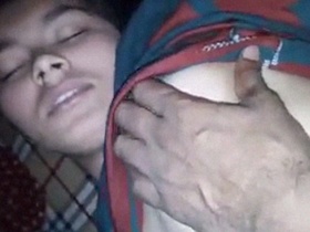 Desi babe gets naughty with her boobs and pussy