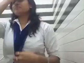 Indian girl's nude selfie and dildo masturbation in mobile shop
