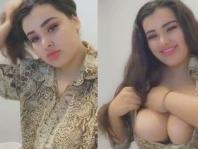 Cute desi model with big boobs in a steamy video