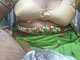 Aunty Desi's big tits in the country