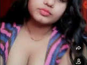 Ruthvika Sharma, an Indian beauty, flaunts her breasts on camera