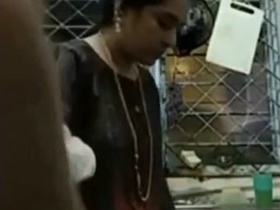 Senior man has sex with maid in the kitchen