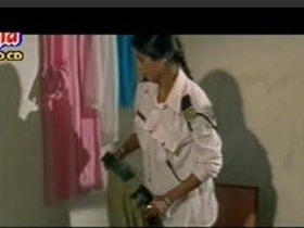 Voluptuous woman's breasts squeezed by police officer