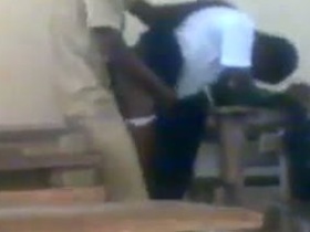 Indian teen girl gets rough sex from security guard in school