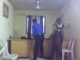 Indian bride and groom have sex at workplace with colleagues watching