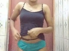 Desi girl flaunts her big boobs and pussy in third video