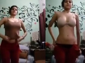 Desi babe strips for her boyfriend