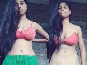 Cute young girl gets naughty