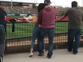 Public sex in the stadium