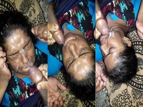 Indian widow receives facial cumshot in MMS video