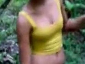 Desi teen girl and her friends explore the great outdoors in a wild porn video