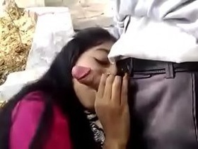 Teen girl gives free blowjob in public place