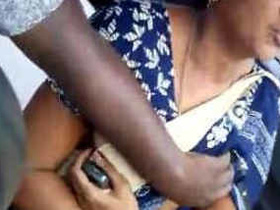 Desi aunty's breasts and pussy fondled by her driver