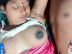 Desi couple flaunts their boobs on a video call