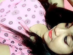 Chubby girl with big tits and belly button