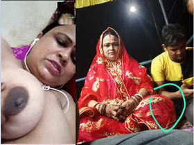 Indian aunty flaunts her big tits and pussy in exclusive video