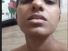 Young Sri Lankan Tamil girl flaunts her big breasts and pussy