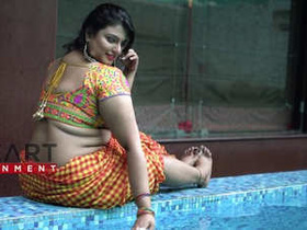 Indian village wife poses seductively for photoshoot