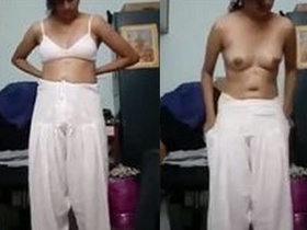 Indian wife undressing in public