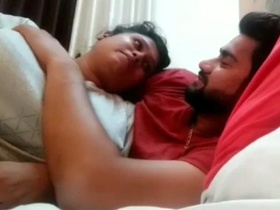 Wife gives a blowjob and handjob while wearing a tank top with big boobs