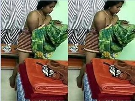 Tamil wife in clothes after passionate sex