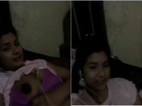 Exclusive video of a cute girl flaunting her assets in a rural setting