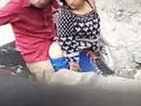 Horny girlfriend grinds and fucks while standing on her bike in Noida