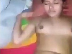 Cute girl gets her shaved pussy fucked hard