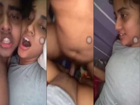 College friends share a steamy selfie sex video