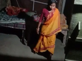 Desi bhabi has sex with her father in law and husband in village