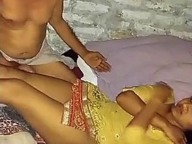 Desi wife gets her asshole pounded by husband and father-in-law in village