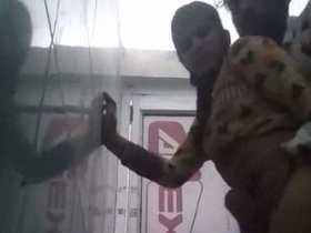 Desi porn video of standing sex in the bathroom with Indian lovers