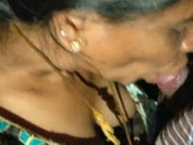 Indian divorced mother gives her son a blowjob