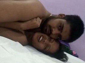 Desi couple's steamy sex scandal video featuring tight Indian pussy