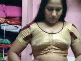 Indian desi woman sheds sexy black dress while showering