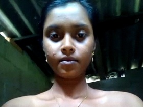 This video features a stunning Indian girl with a curvy figure who reveals her naked body in a solo performance