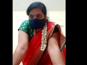 Divya, a mature Marathi woman, seduces in a red saree