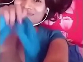 Teen girl from Bihar flaunts her big tits on call