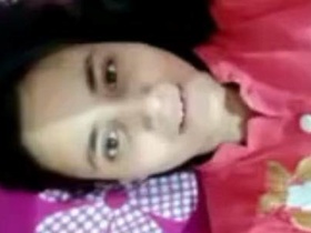 Self-loving Indian girl pleasures herself with fingers