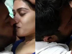 Sizzling Indian couple indulges in steamy kissing scene