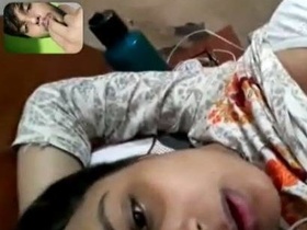 Lustful Indian girl shows off her body in a solo video call