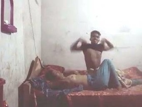 Bangladeshi girl strips and enjoys boobs sucking in homemade video